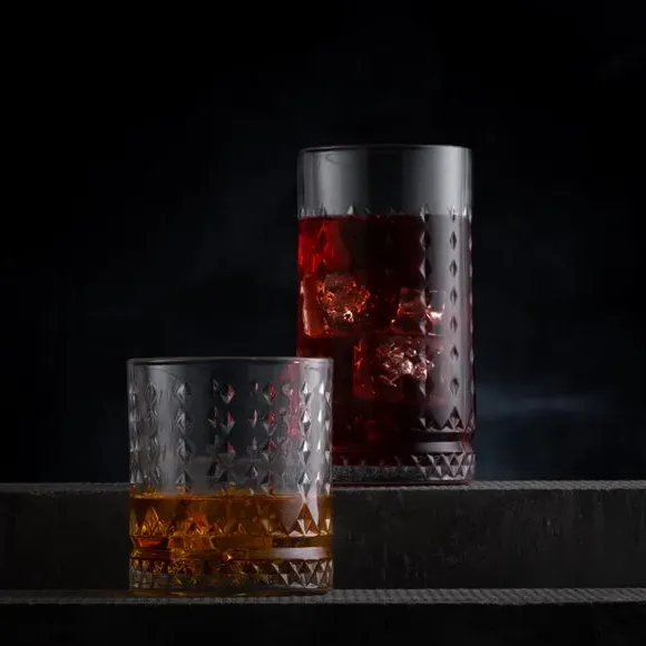 Set of 2 Highball Glasses - Clear, Glass