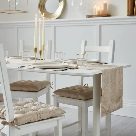 Set of 2 Metallic Print Placemats - Champagne