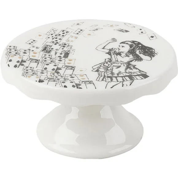 Set of 2 Mini Cake Pedestals - White, Bone China