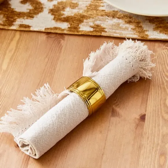 Set of 2 Napkin Rings - Gold