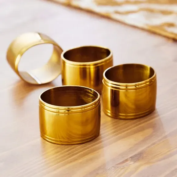 Set of 2 Napkin Rings - Gold image