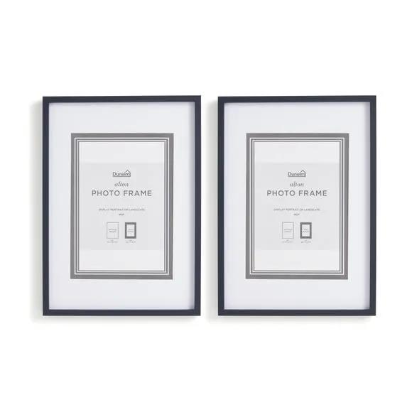 Set of 2 Photo Frames - Navy