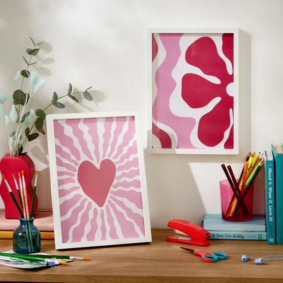 Set of 2 Photo Frames - White