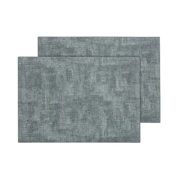 Set of 2 Placemats - Grey, Faux Leather image