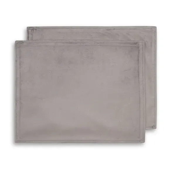 Set of 2 Placemats - Grey, Recycled Velour image