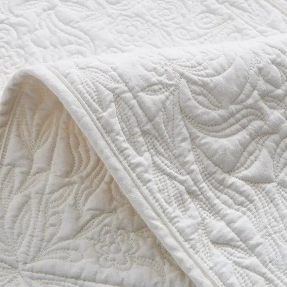 Set of 2 Quilted Placemats - Off-White, Cotton