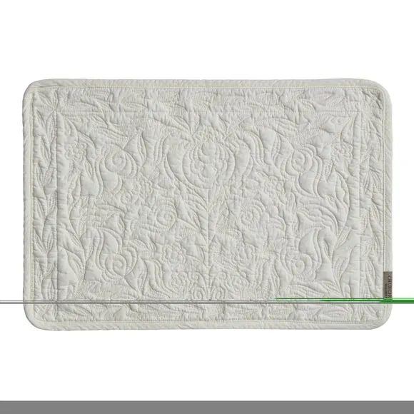 Set of 2 Quilted Placemats - Off-White, Cotton