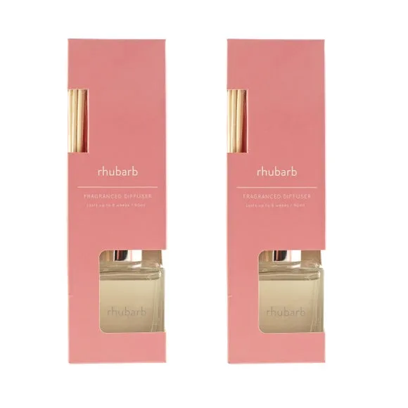 Set of 2 Reed Diffusers - Pink, Glass