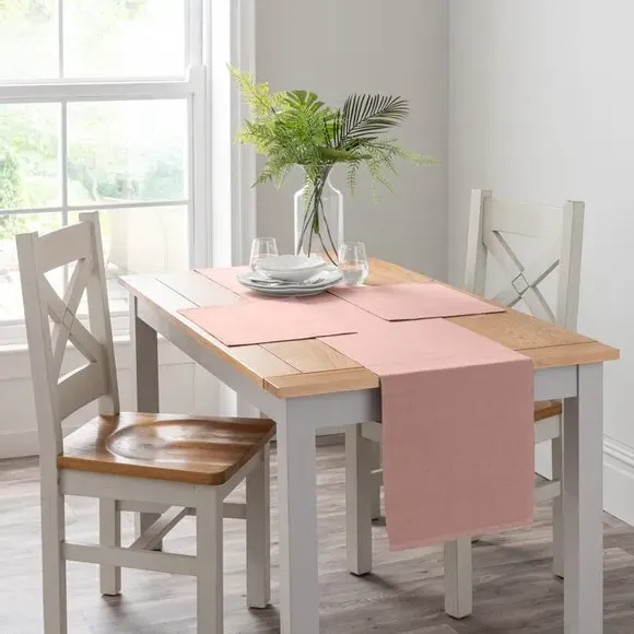 Set of 2 Ribbed Placemats - Blush, Recycled Fibre