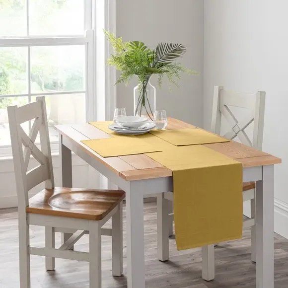 Set of 2 Ribbed Placemats - Ochre, Recycled Fibre