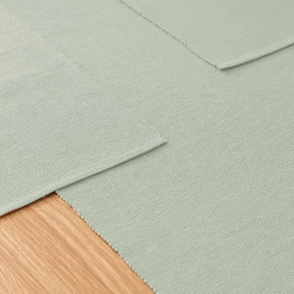 Set of 2 Ribbed Placemats - Sage, Recycled Fibre