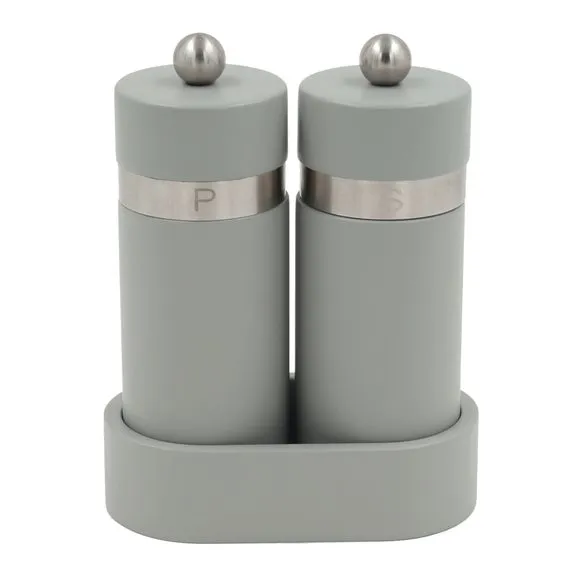 Set of 2 Salt & Pepper Mills - Grey, Wood image