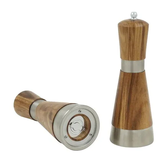 Set of 2 Salt & Pepper Mills - Natural, Acacia