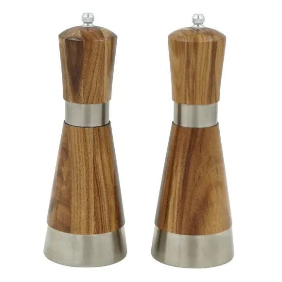 Set of 2 Salt & Pepper Mills - Natural, Acacia image