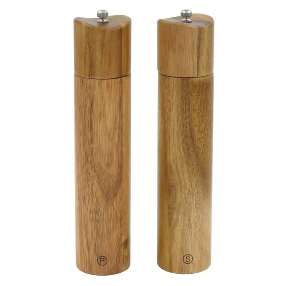 Set of 2 Salt & Pepper Mills - Natural, Acacia