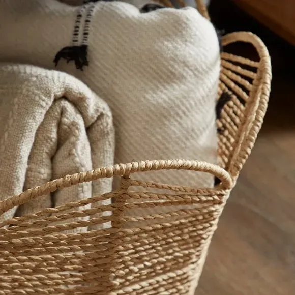 Set of 2 Scalloped Storage Baskets - Natural