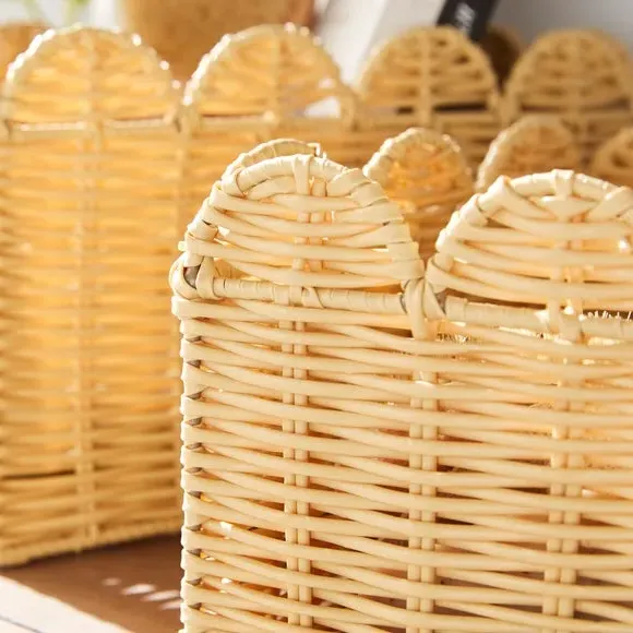 Set of 2 Storage Baskets with Scallop - Natural