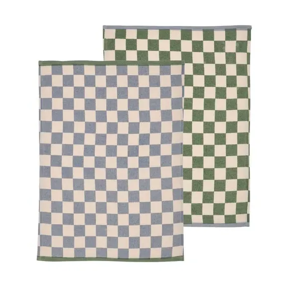 Set of 2 Tea Towels with Loops - Multicolor image