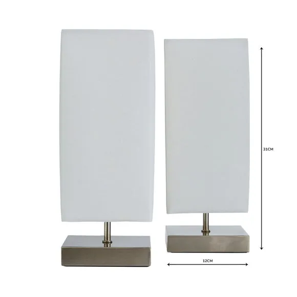Set of 2 Touch Dimmable Table Lamps - Cream