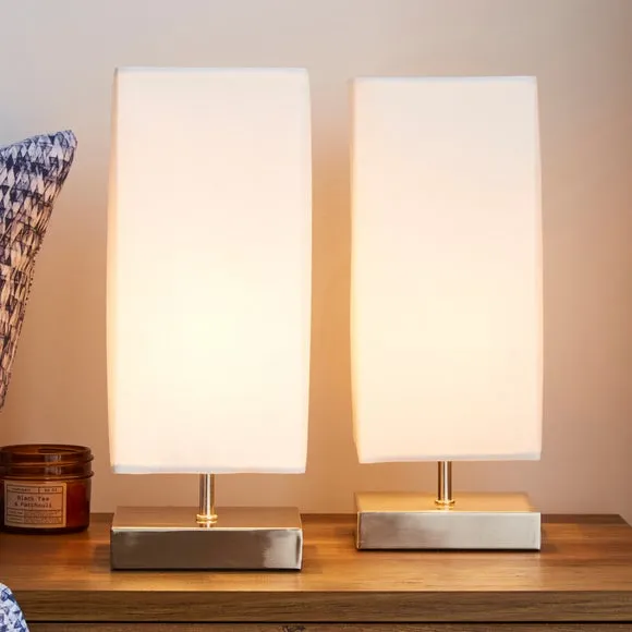 Set of 2 Touch Dimmable Table Lamps - Cream image