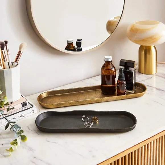 Set of 2 Trinket Trays - Black, Aluminium