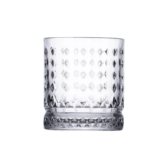 Set of 2 Tumblers Cut Glass Effect - Clear image