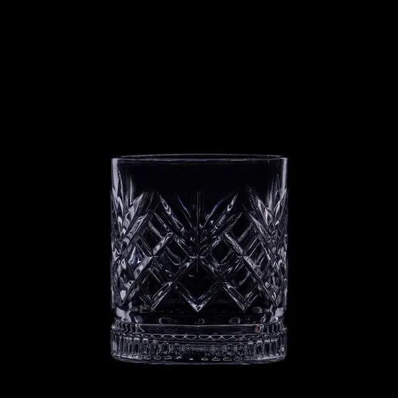 Set of 2 Tumblers with Textured Pattern - Clear