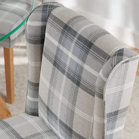 Set of 2 Wingback Dining Chairs - Grey