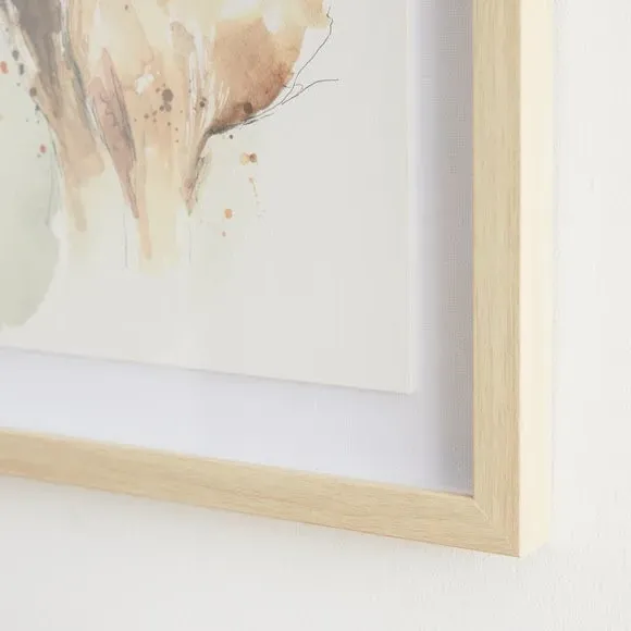 Set of 2 Woodland Animal Prints - Natural, Wood