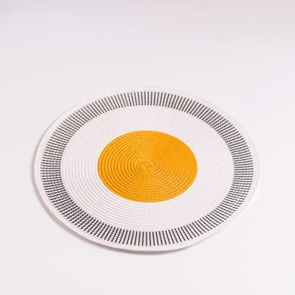 Set of 2 Woven Placemats - Multicolor, PVC