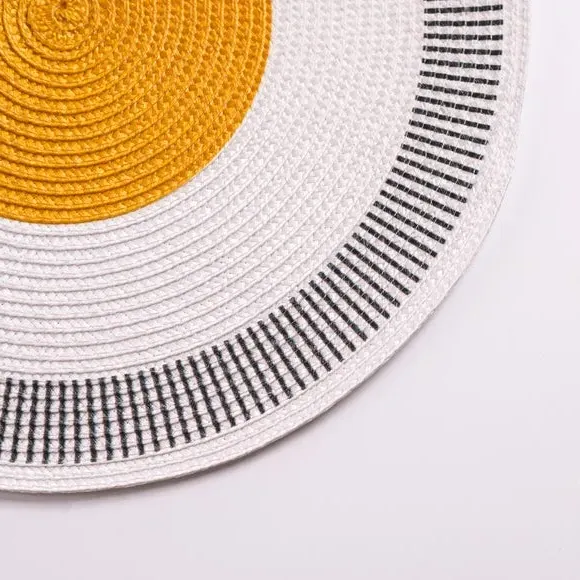 Set of 2 Woven Placemats - Multicolor, PVC