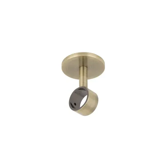 Set of 3 Ceiling Mount Pole Brackets - Antique Brass image