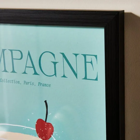Set of 3 Cocktail Framed Prints - Multicolor