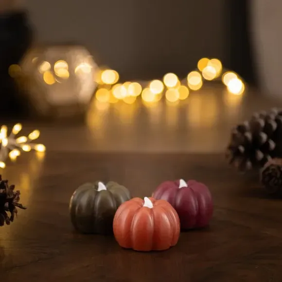 Set of 3 LED Pumpkins - Multicolor