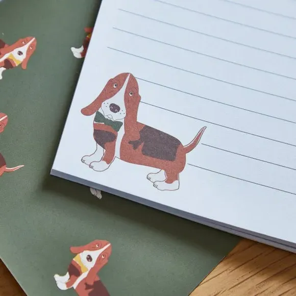 Set of 3 Notebooks Basset Hound Design - Multicolor