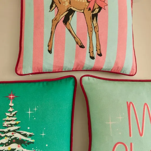 Set of 3 Square Cushion Covers - Multicolor