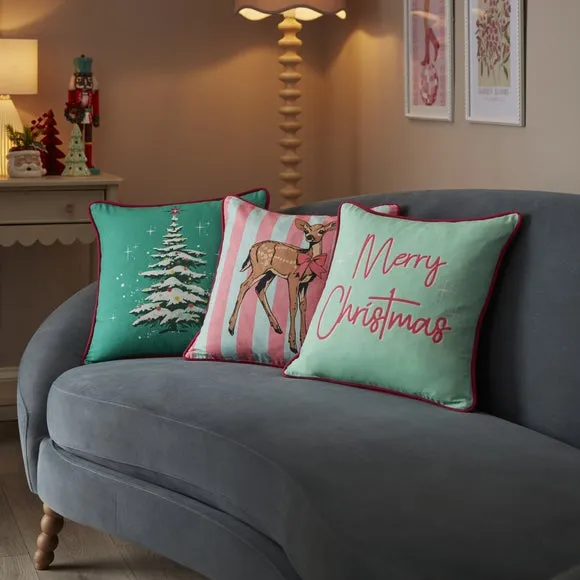 Set of 3 Square Cushion Covers - Multicolor