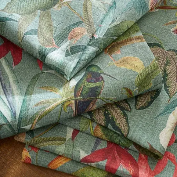 Set of 4 Botanical Bird Napkins - Multicolor