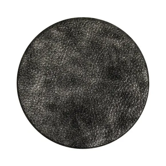 Set of 4 Coasters with Sparkle - Black, Faux Leather