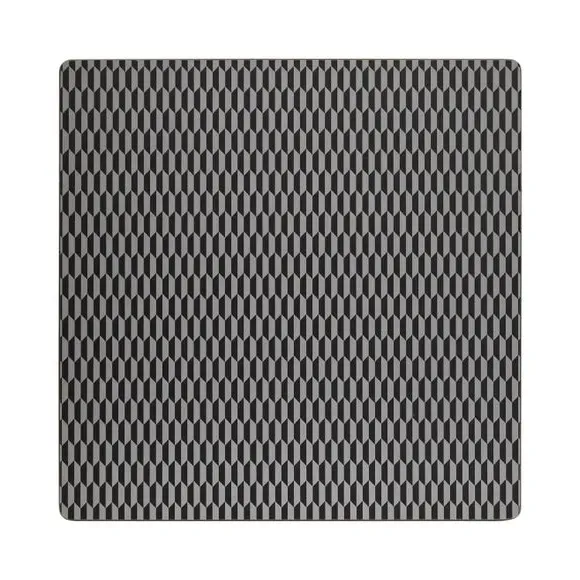 Set of 4 Geometric Placemats - Black/White, Cork image