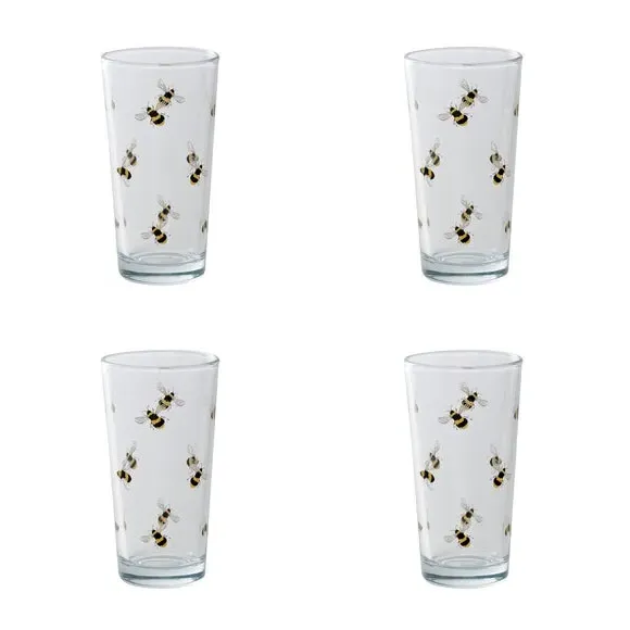 Set of 4 Highball Glasses - Clear, Glass