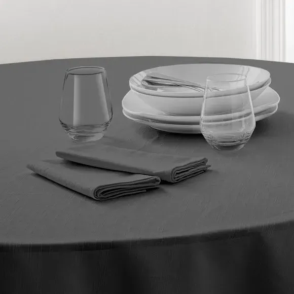 Set of 4 Napkins - Black, Cotton