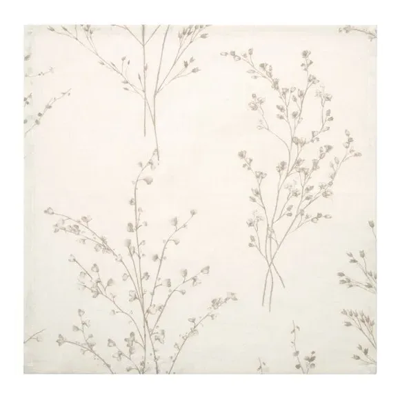 Set of 4 Napkins Floral Print - Natural, Linen