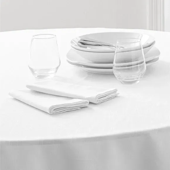 Set of 4 Napkins - White, Cotton