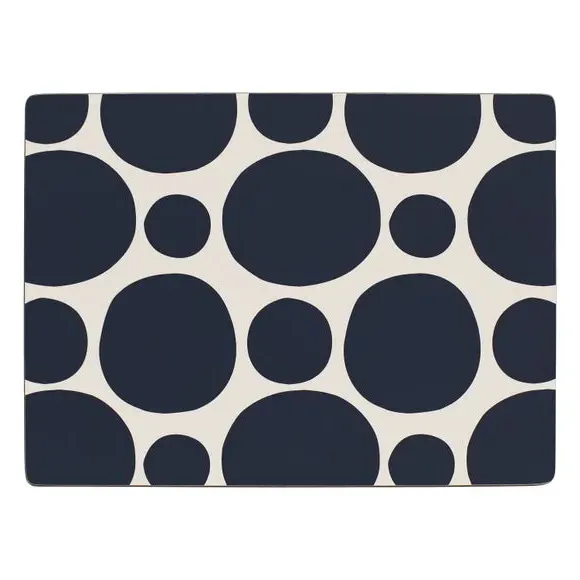 Set of 4 Placemats with Cork Back - Navy image