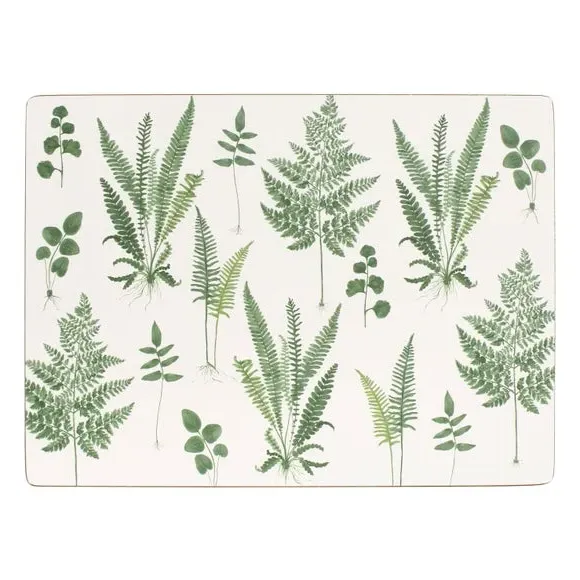 Set of 4 Placemats with Cork Back - White image