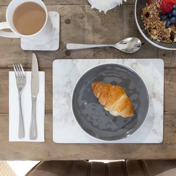 Set of 4 Placemats with Cork Backing - Grey, Wood