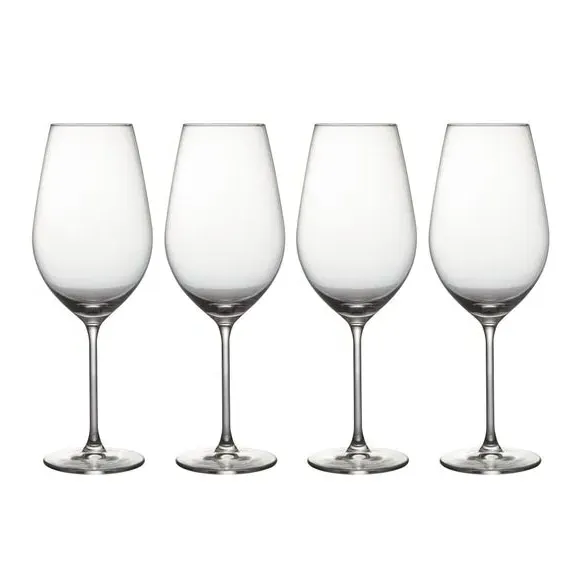Set of 4 Red Wine Glasses - Clear, Glass