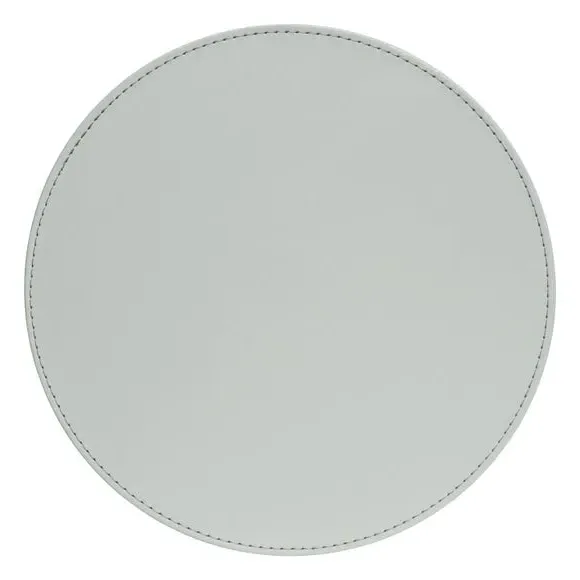 Set of 4 Reversible Placemats - Grey, Faux Leather image