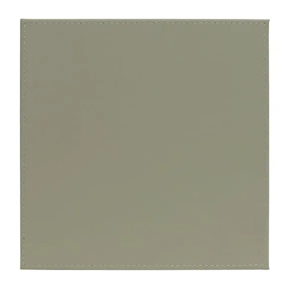 Set of 4 Reversible Placemats - Sage, Faux Leather